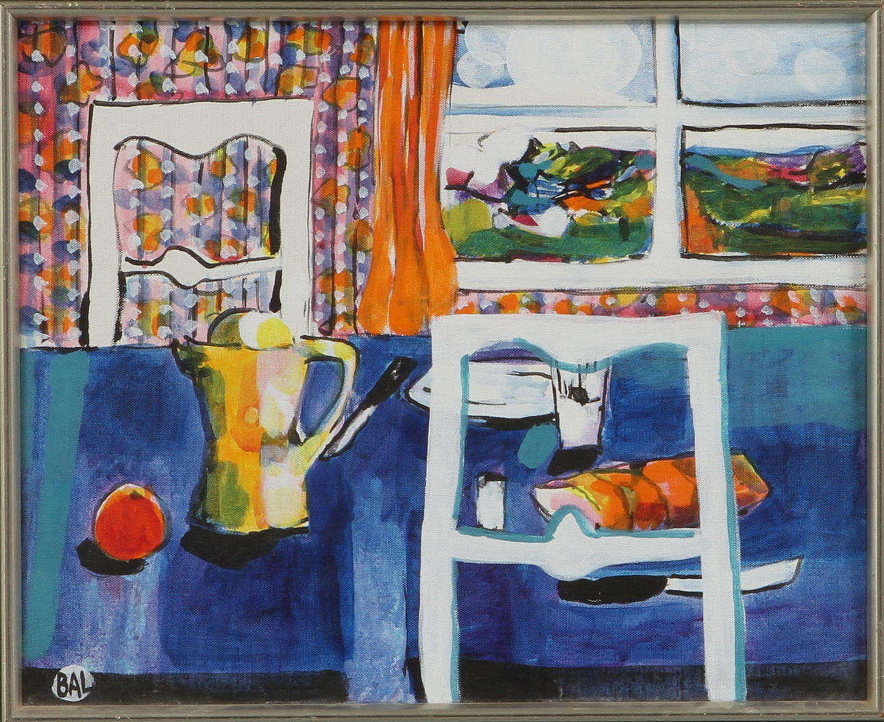 BENGT ARNE LINDEROS BAL. Stilleben. Olja på duk.