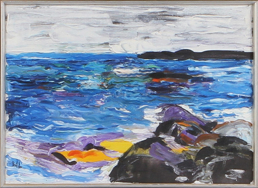 BENGT ARNE LINDEROS BAL. Kustlandskap. Olja på duk.