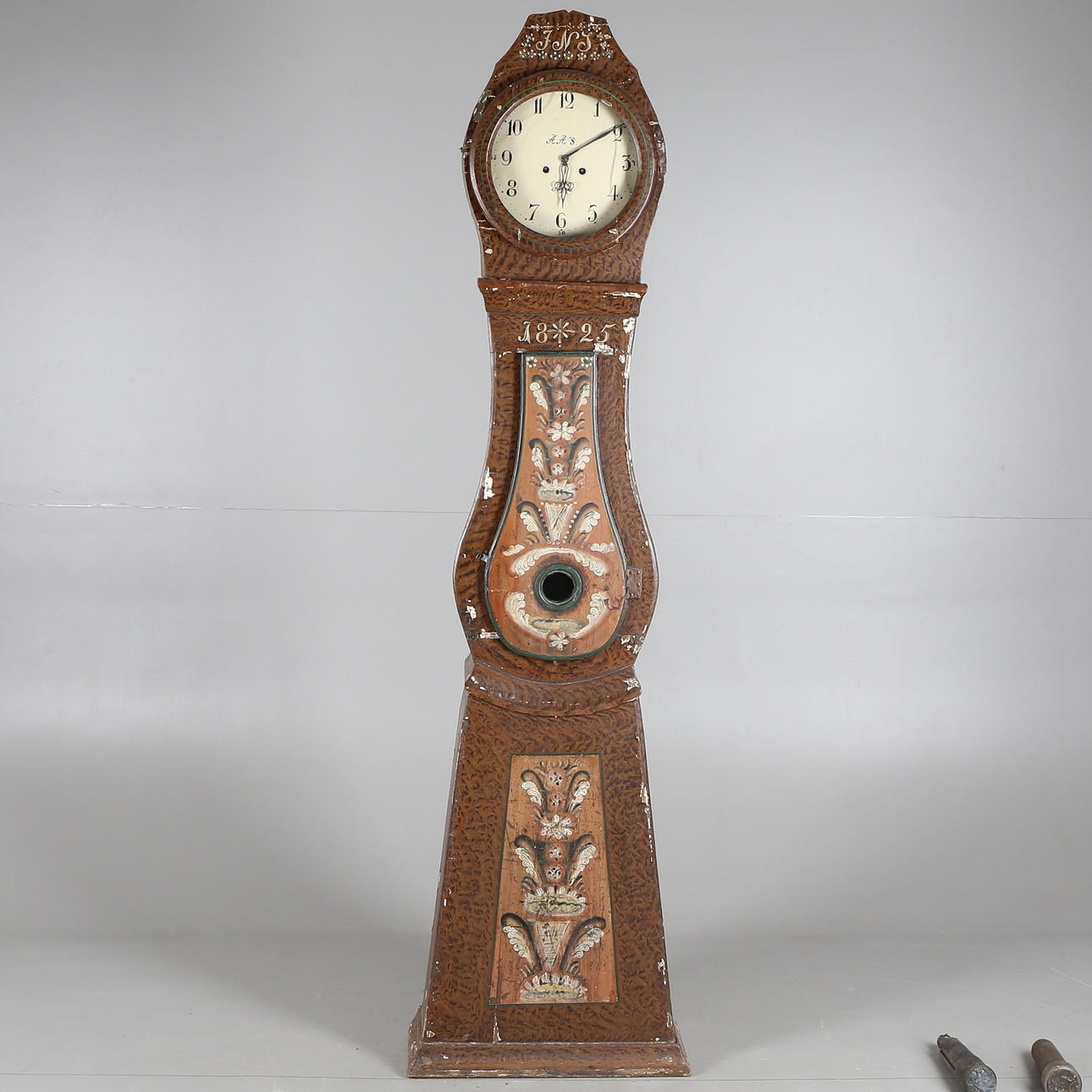 GOLVUR, allmoge, kurbitsdekormåleri, daterad 1825.