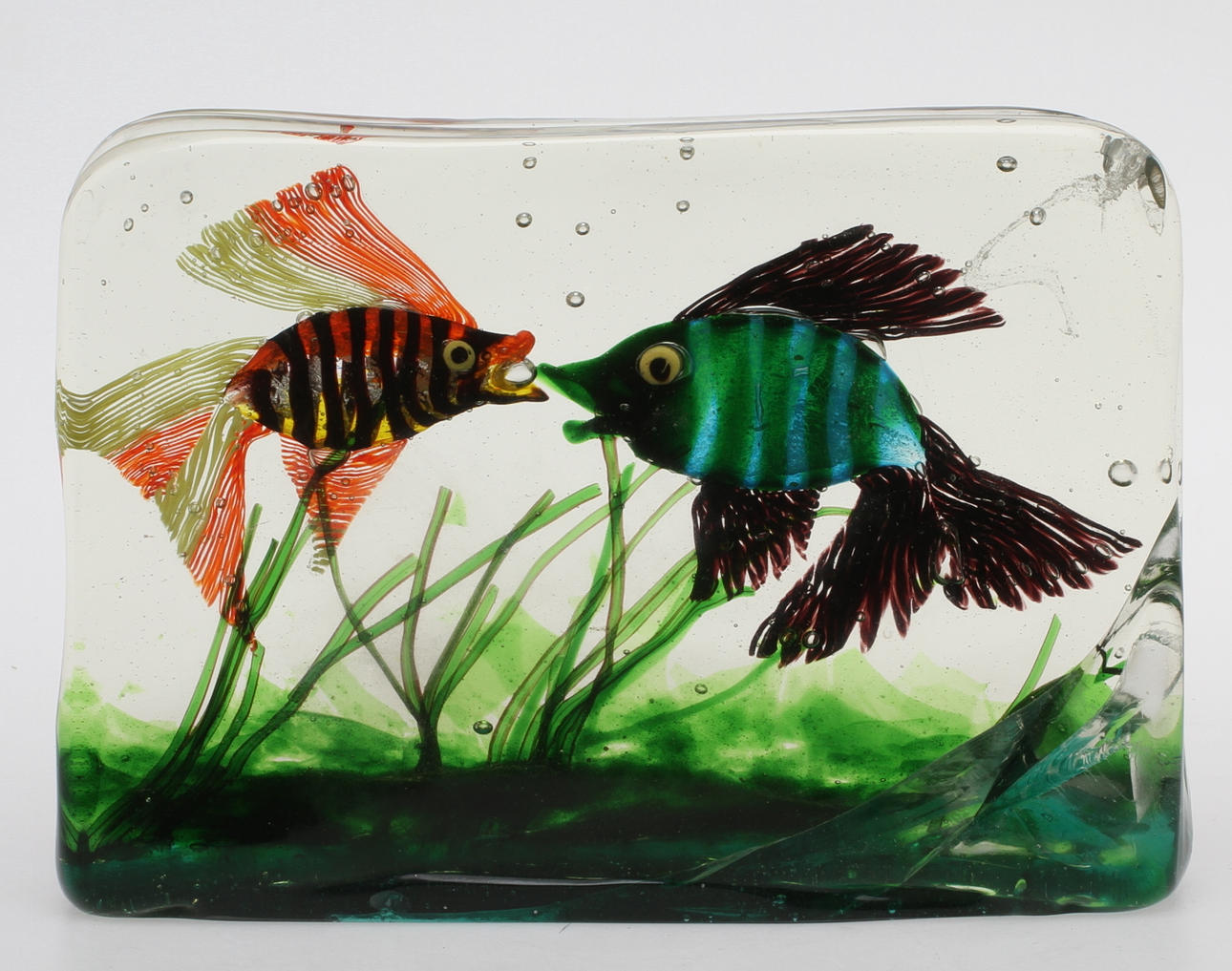 SKULPTUR, glas, "Akvarium", Murano, Italien, 1900-talets andra hälft.