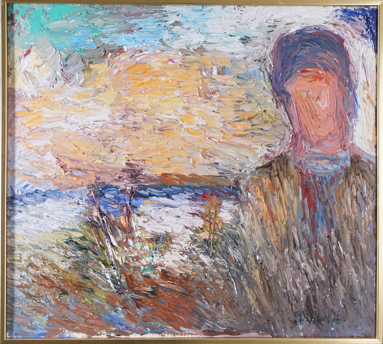 CHARLES AVDESJÖ. Figure, oil on canvas, signed.