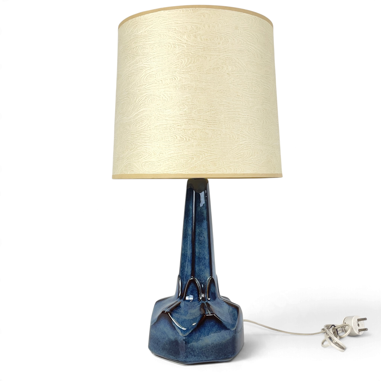 EINAR JOHANSEN. Bordslampa, stengods Søholm, Bornholm, Danmark, 1950/60-tal.