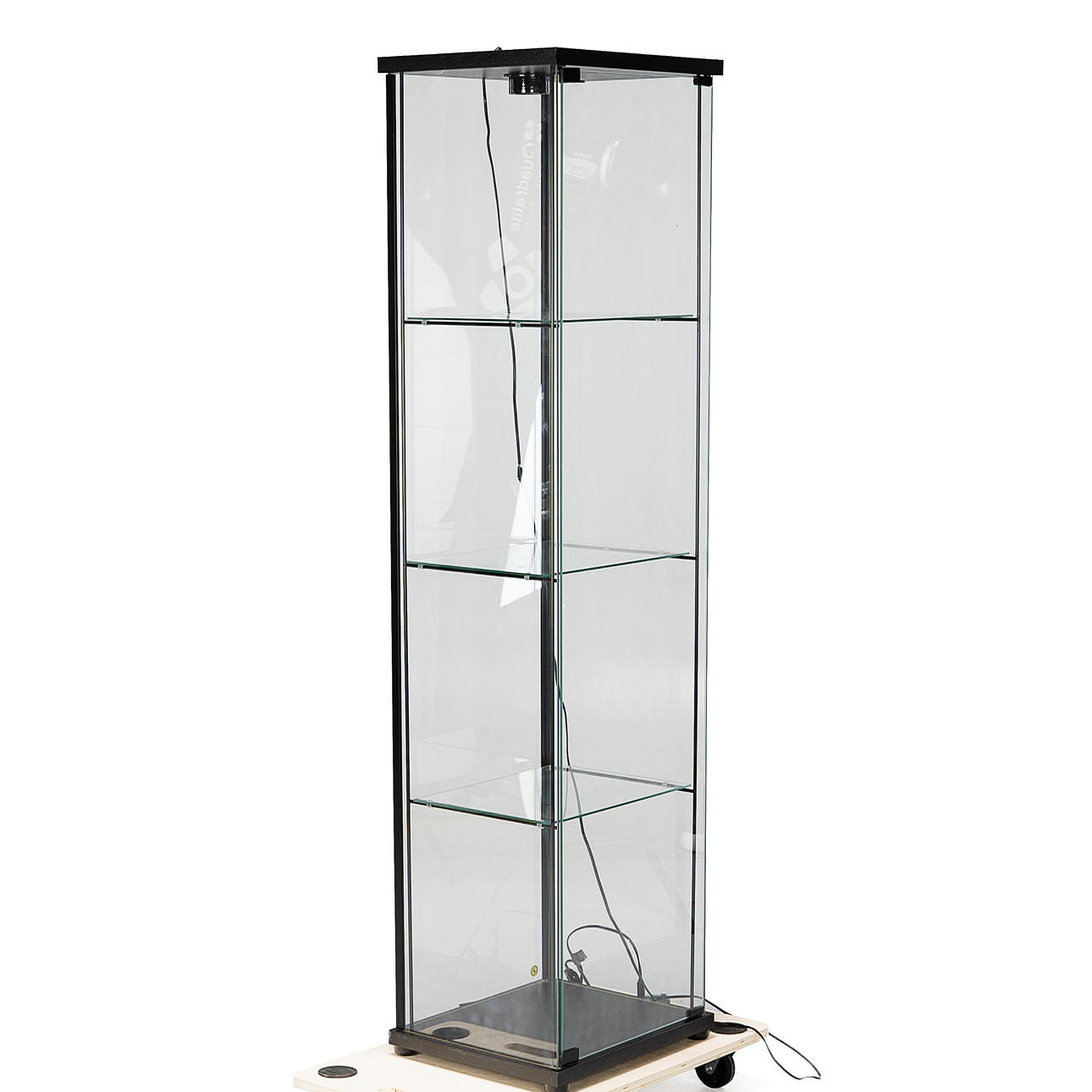 VITRINSKÅP, glas, 3 hyllplan, 1900-tal.