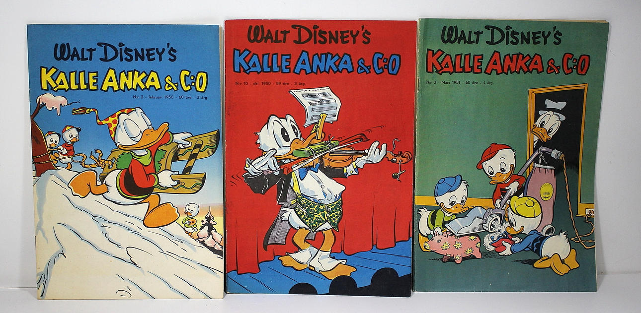 KALLE ANKA, 3 st. 1950-51.
