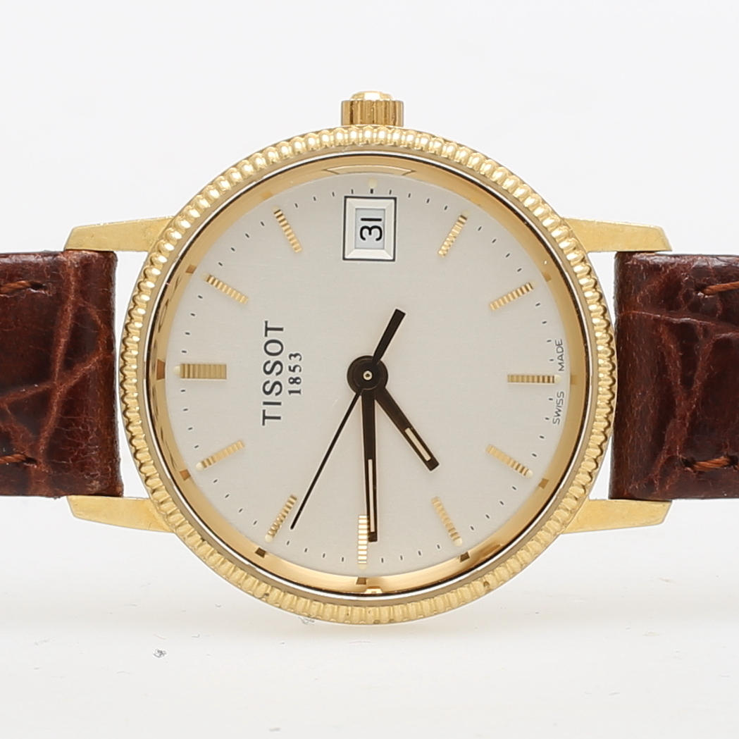 DAMARMBANDSUR, Tissot 1853, guld 18K.