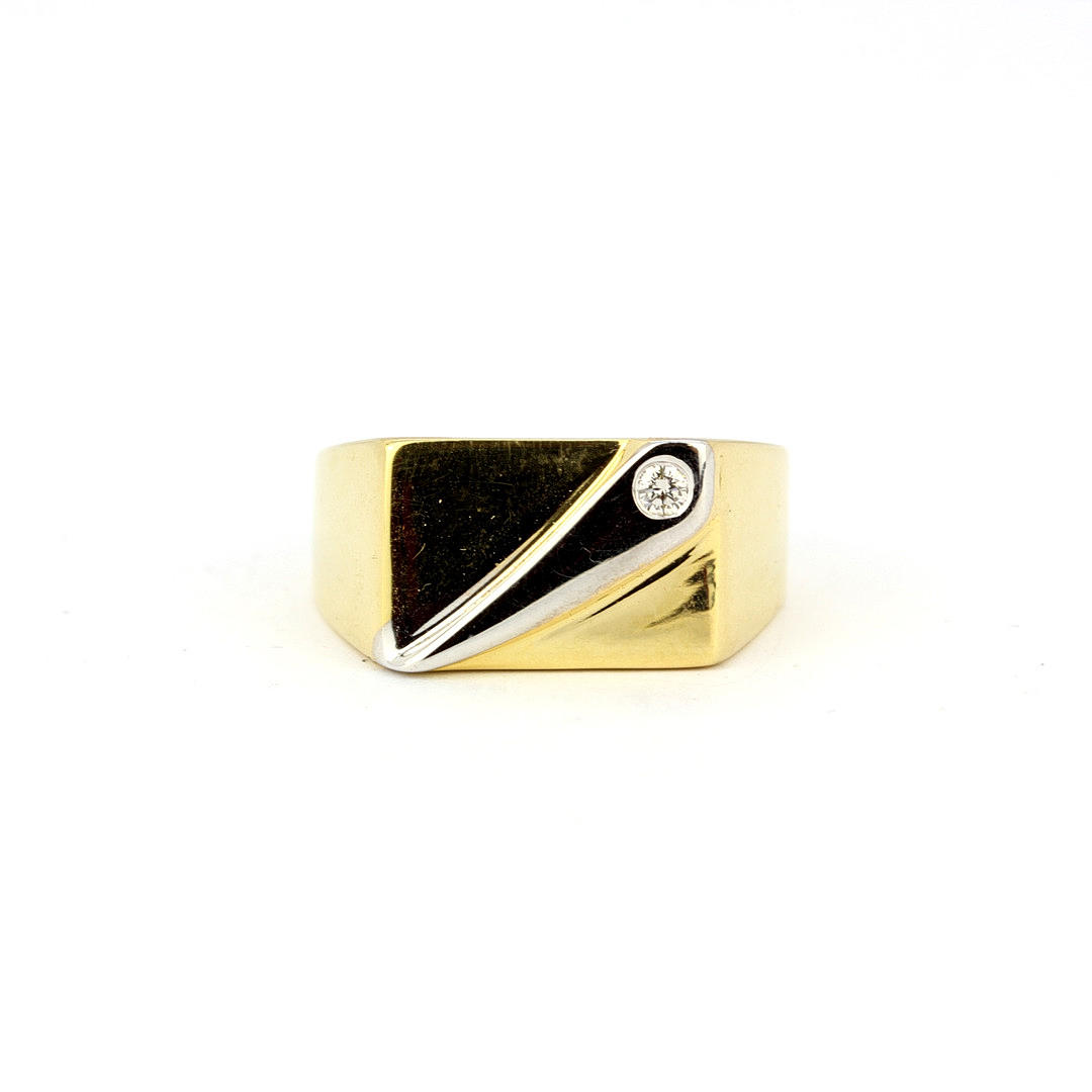 HERRRING I 18KT GULD MED DIAMANT.