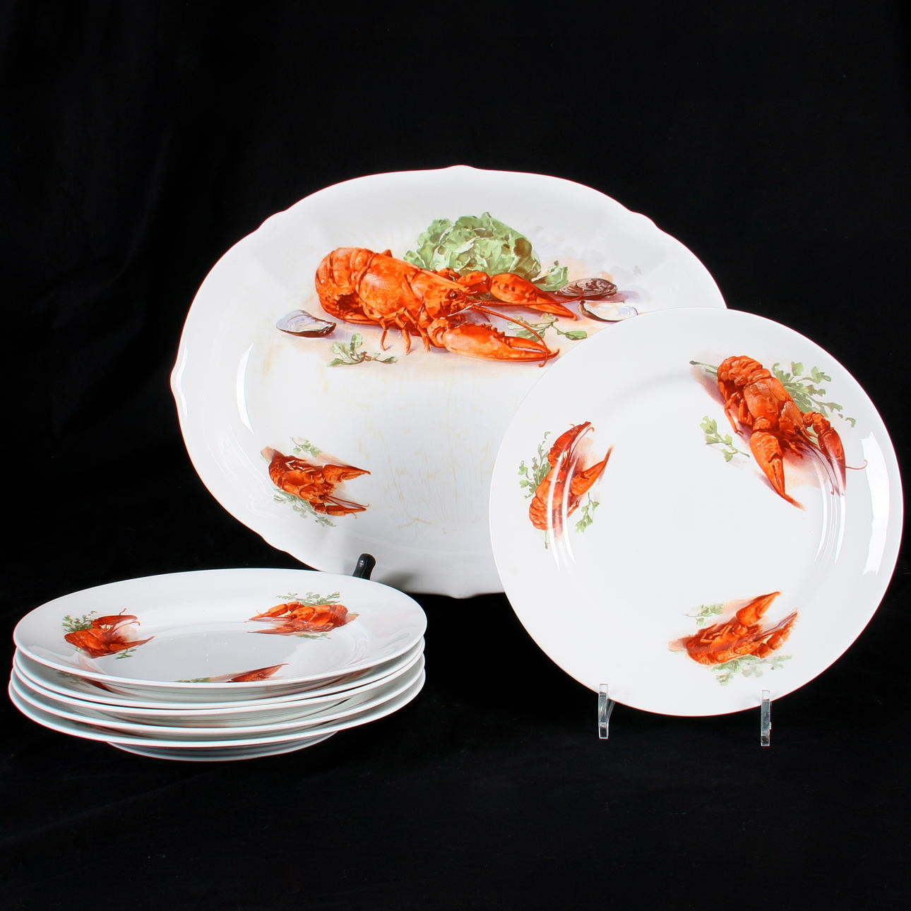 KRÄFTSERVIS, 7 delar, porslin, Arabia, 1928 - 1932.