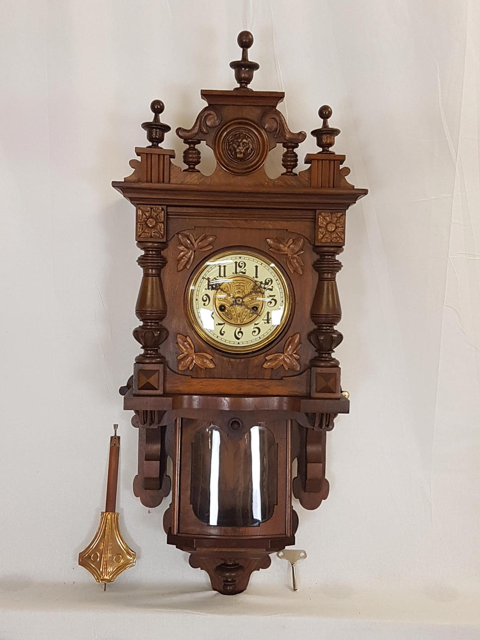 WALL REGULATOR, Art Nouveau, Gustav Becker.