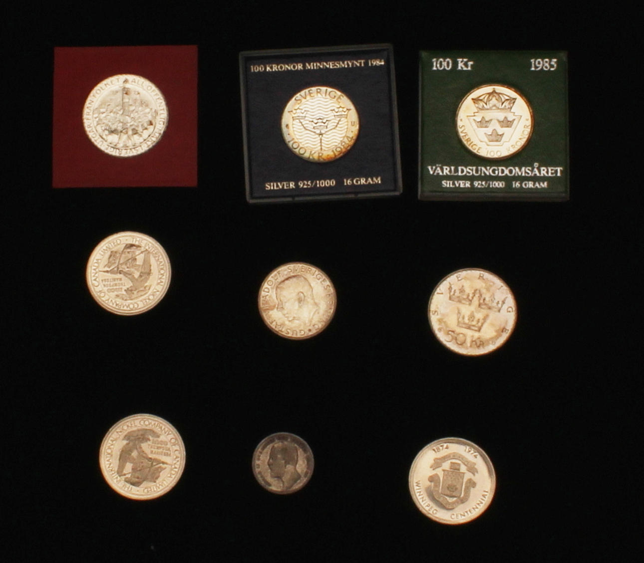 SAMLING MYNT, silver.