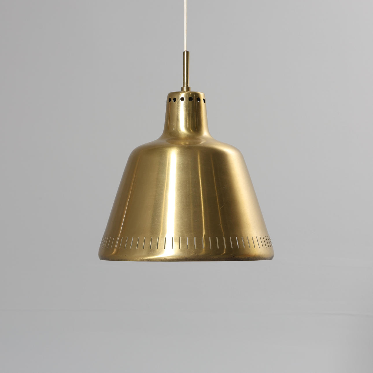 CEILING LAMP, brass, mid-20th century.