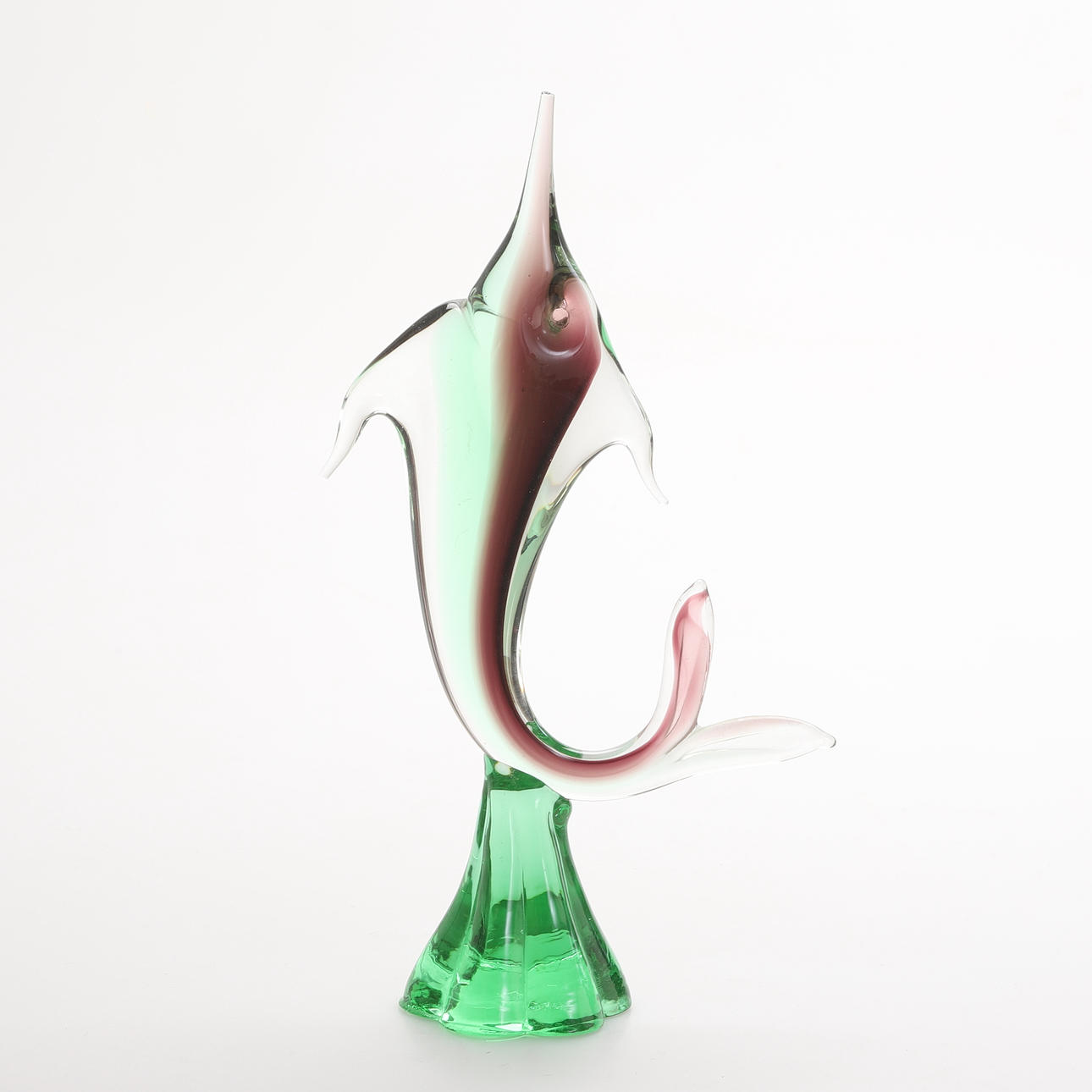 SKULPTUR, konstglas, svärdfisk.