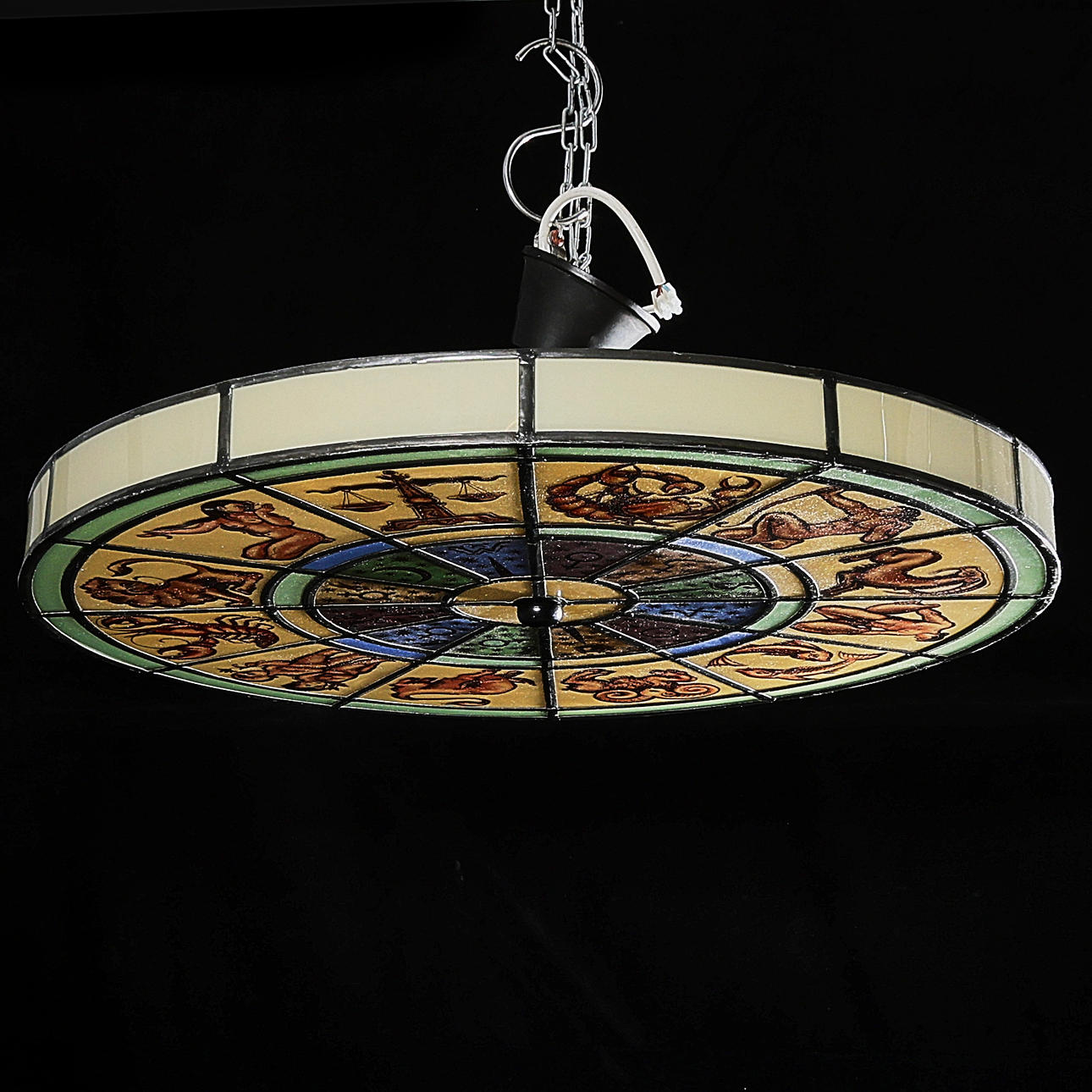 OTTO SCHULZ. Ceiling light, probably Zodiak, approx. 1920s/30s.