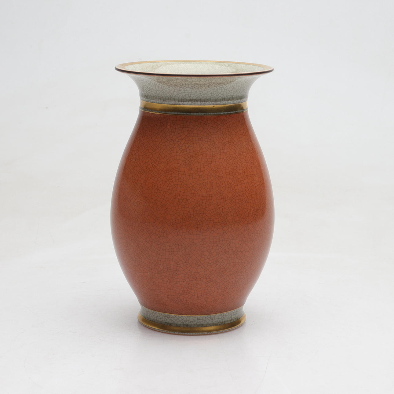 VAS, glaserad keramik, craquelé, Royal Copenhagen, Danmark.