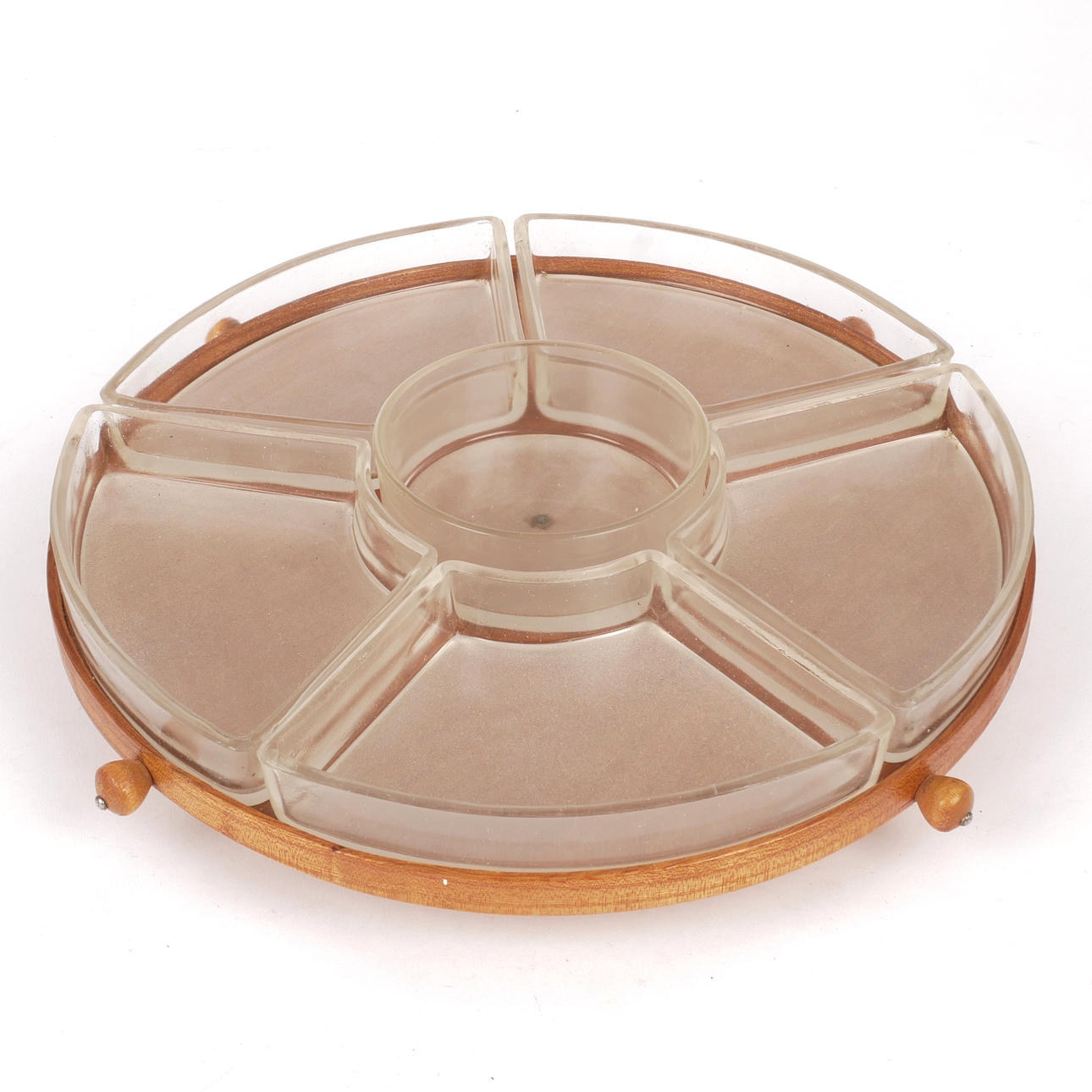 CABARET, teak och glas, 1900-talets mitt.