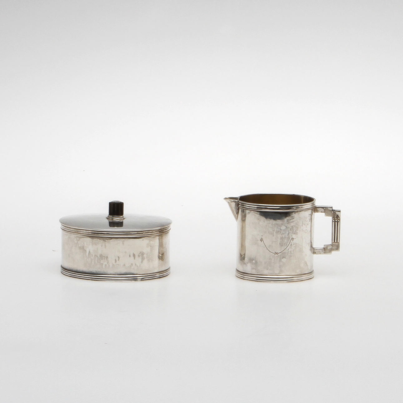 SOCKERSKÅL och GRÄDDSNIPA, K Anderson Stockholm 1930. Vikt ca 320 gram.