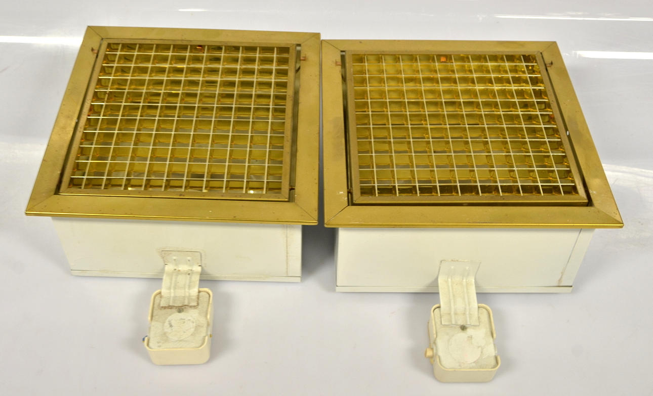 YTTERBELYSNING, 2 st, mässing och metall, Falkenbergs belysning.