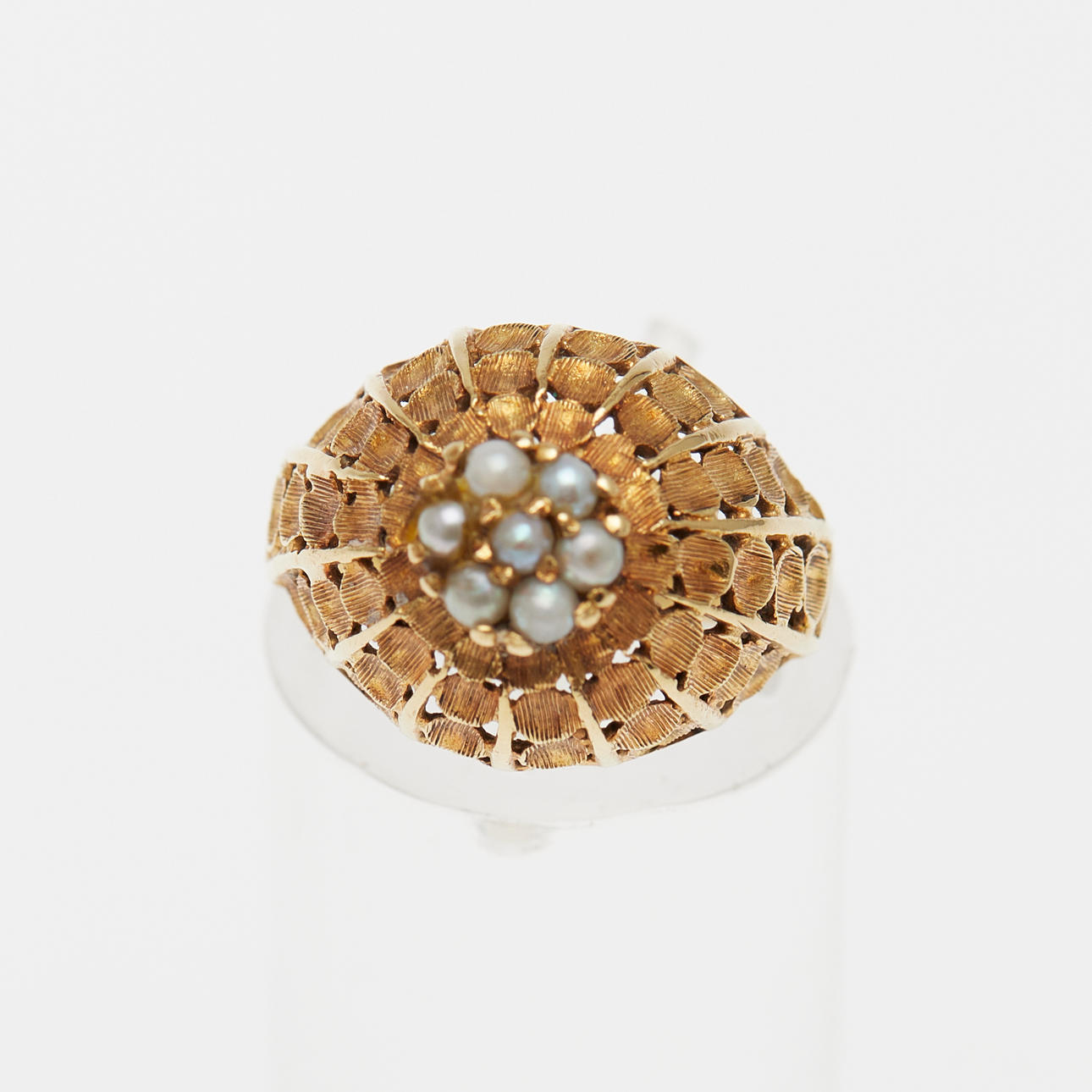 RING, 18k yellow gold, pearls.