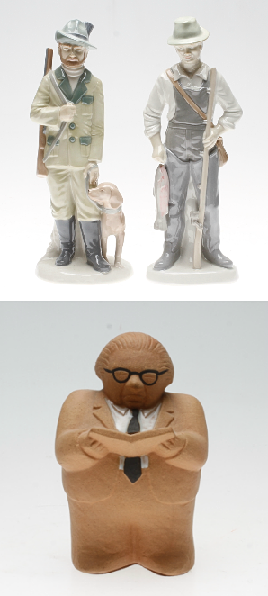 FIGURINER, 2 st, Tyskland samt SPARBÖSSA, Lisa Larson.