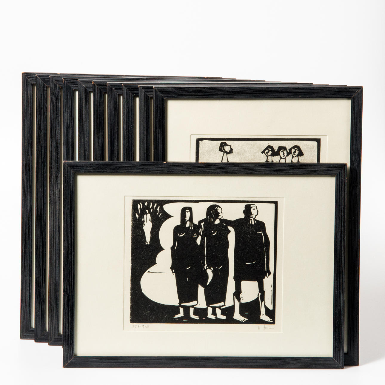 ÅKE HOLM. Bibliska motiv, 11 stycken, linoleumsnitt.