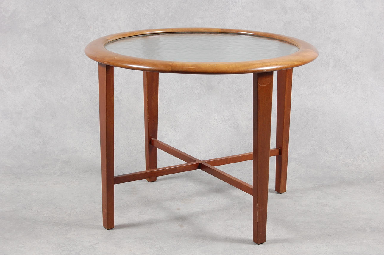 BORD, med glasskiva, 1950-tal.