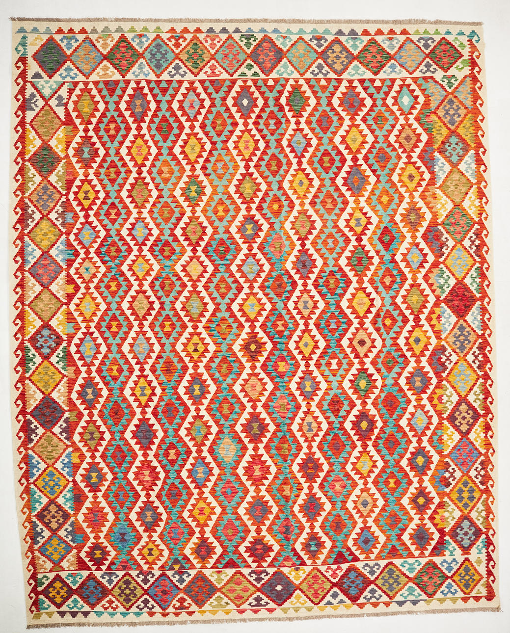 KELIM. Afghanistan, ull, ca 385x311 cm.