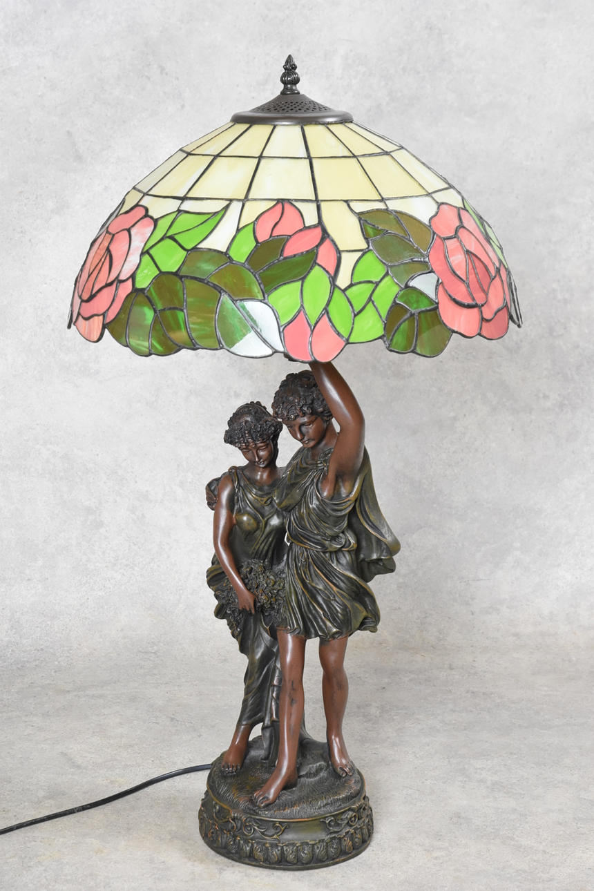 BORDSLAMPA, Tiffany stil, 1900 tal.