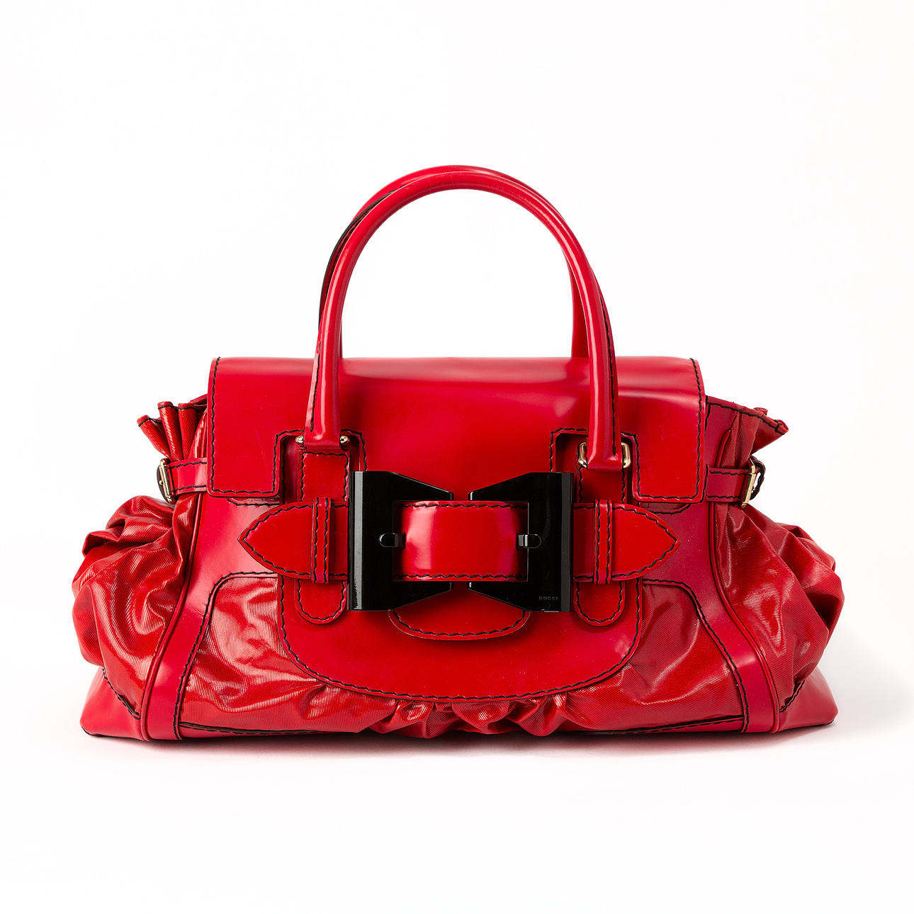 GUCCI. Väska, "Dialux Queen", läder/PVC.