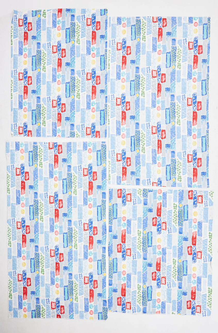 JOSEF FRANK. Parti tyger, "Street", linne, tryckta hos Almedahls, 1900-talets andra hälft.