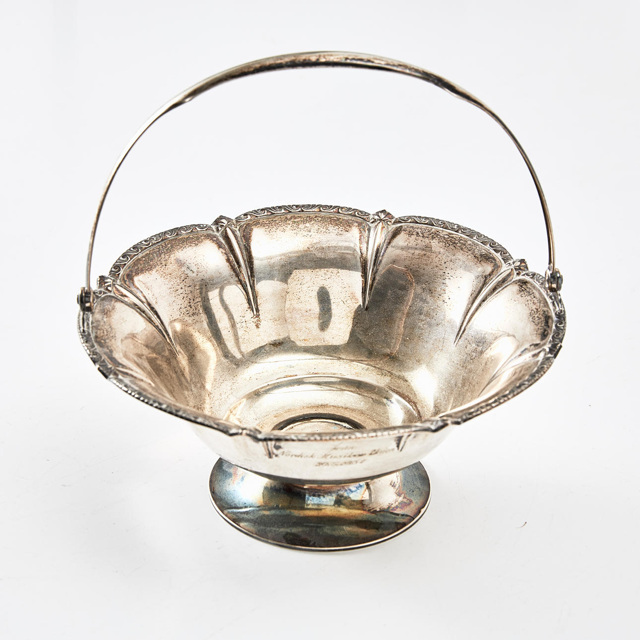 SKÅL med hänkel, silver, Åbo, 1936.