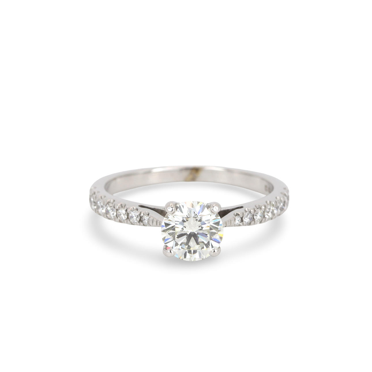 18KT GULD DIAMANTSOLITÄRRING.