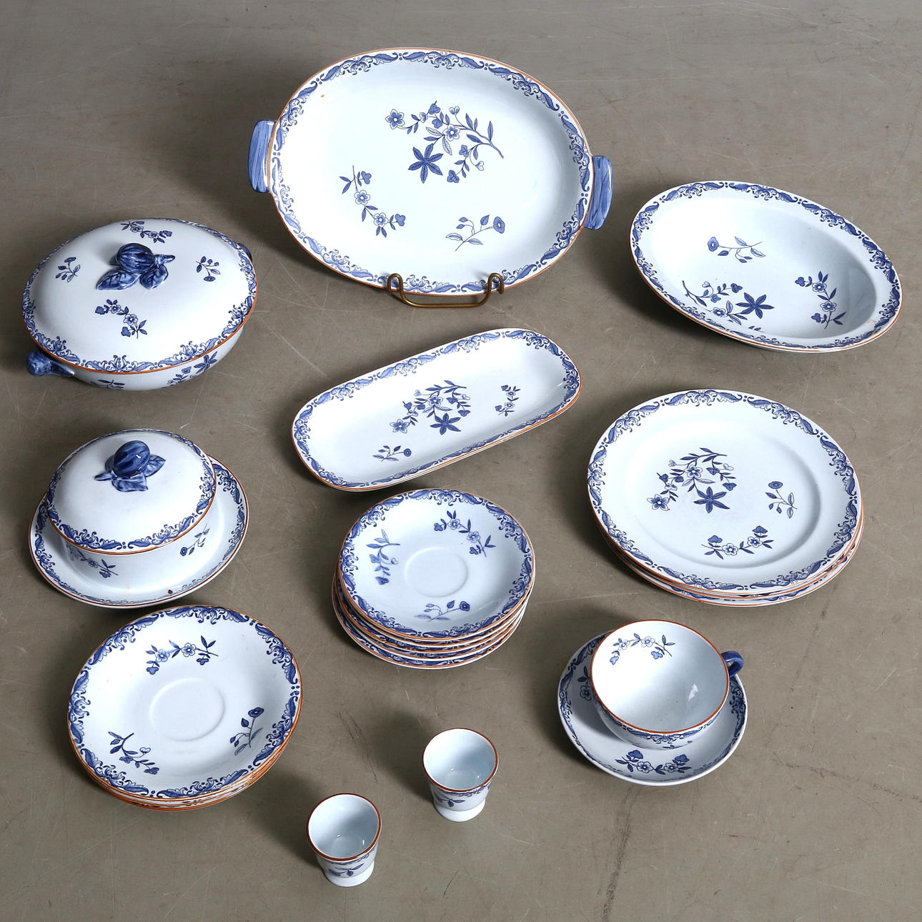 SERVISDELAR, ca 19 delar, keramik, "Ostindia", Rörstrand.