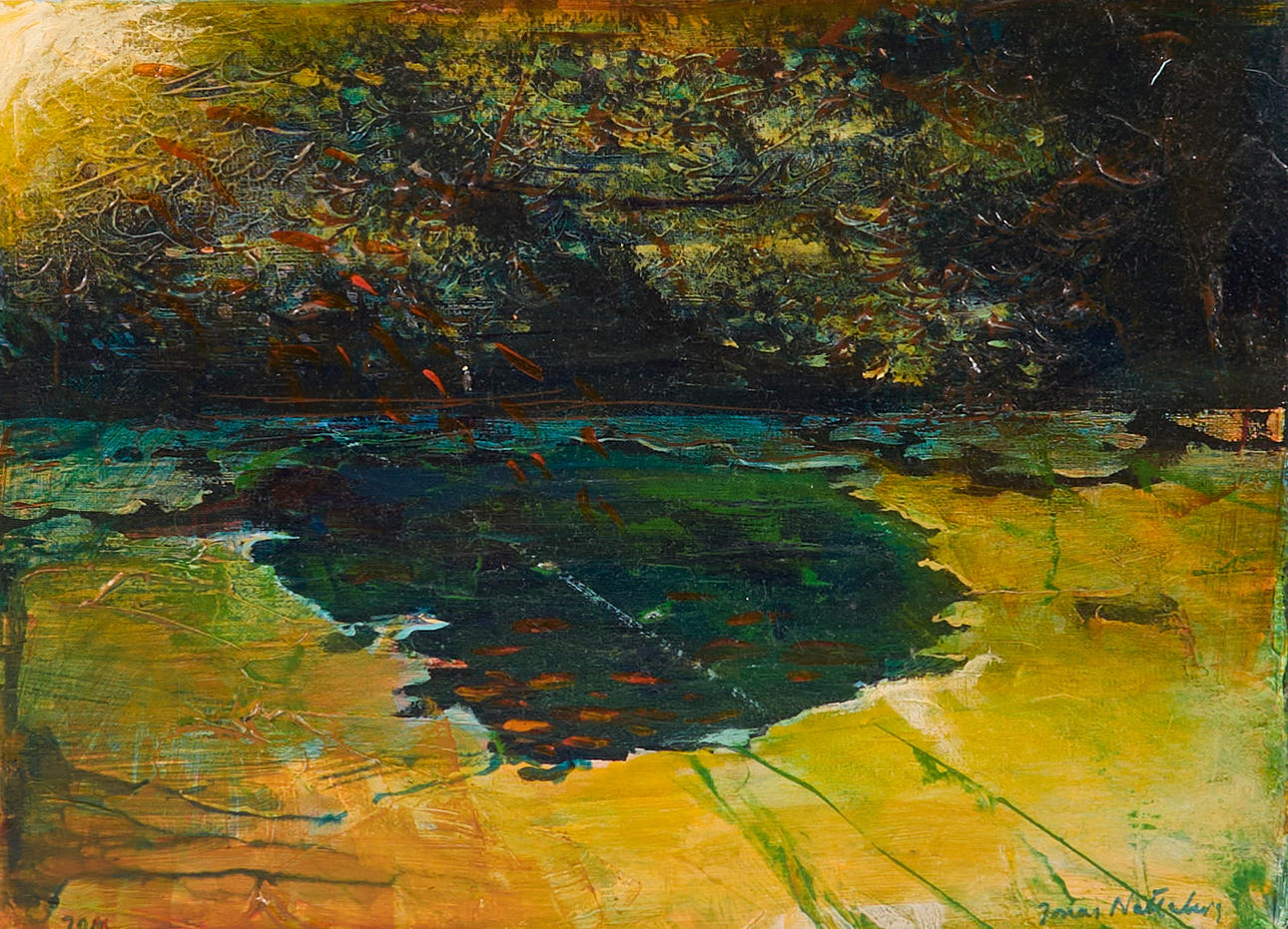 JONAS NETTERBERG. Oil painting, signed, composition.