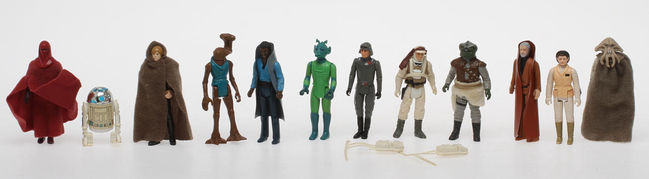 STAR WARS 12 figurer. Original från 1977 - 1983 (Parti D).