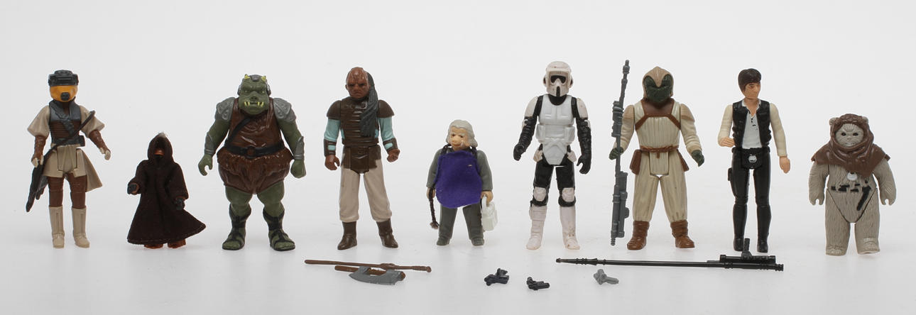 STAR WARS 9 figurer. Original från 1977 - 1983 (Parti E).