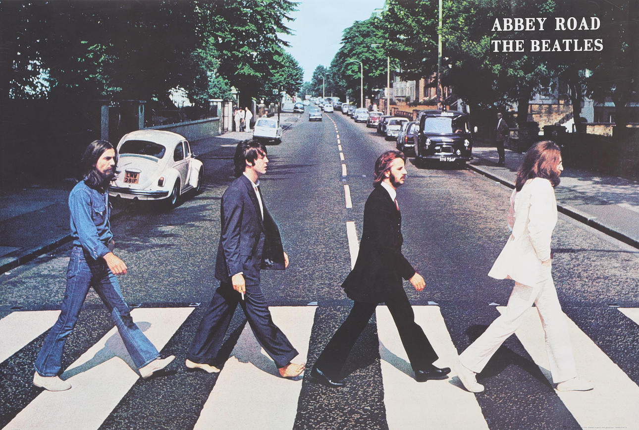 TRYCK, efter fotografi, Abbey road, The Beatles.