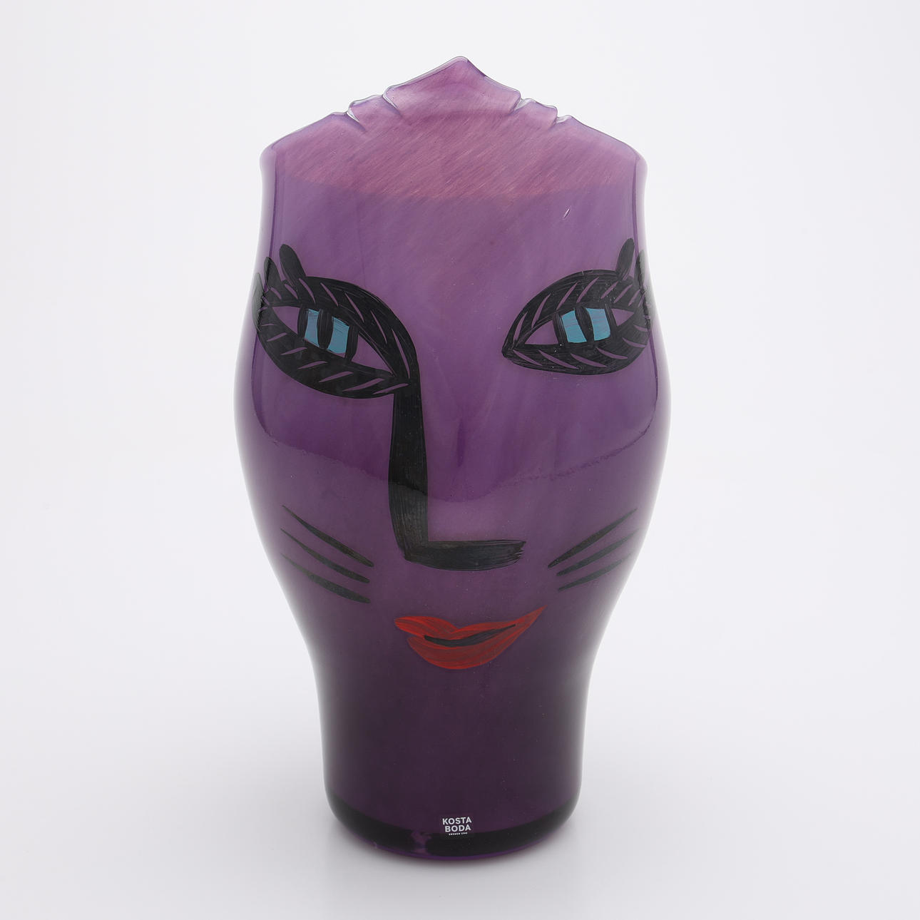 VASE, HAND-PAINTED DECOR, "OPEN MINDS", KOSTA BODA.