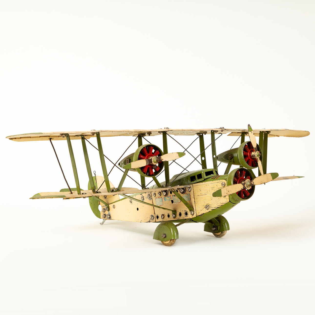 MECCANO. Biplane, construction set, England 1930s/40s.