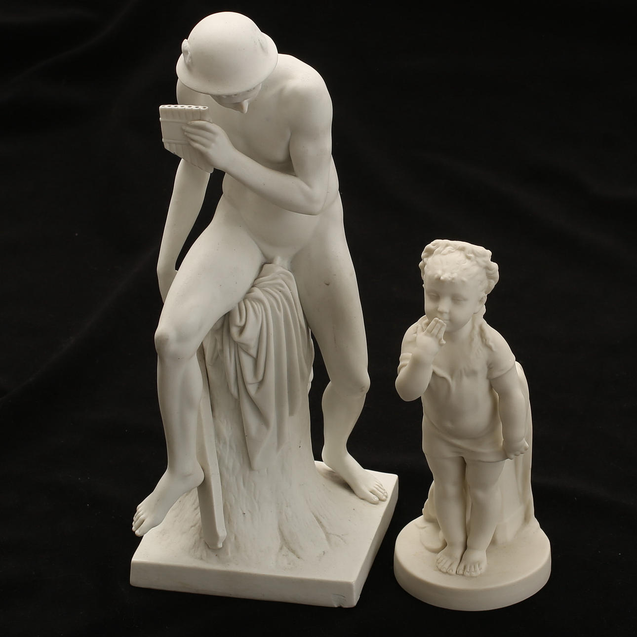 SKULPTURER, 2 st, parian, Gustavsberg och B&G.