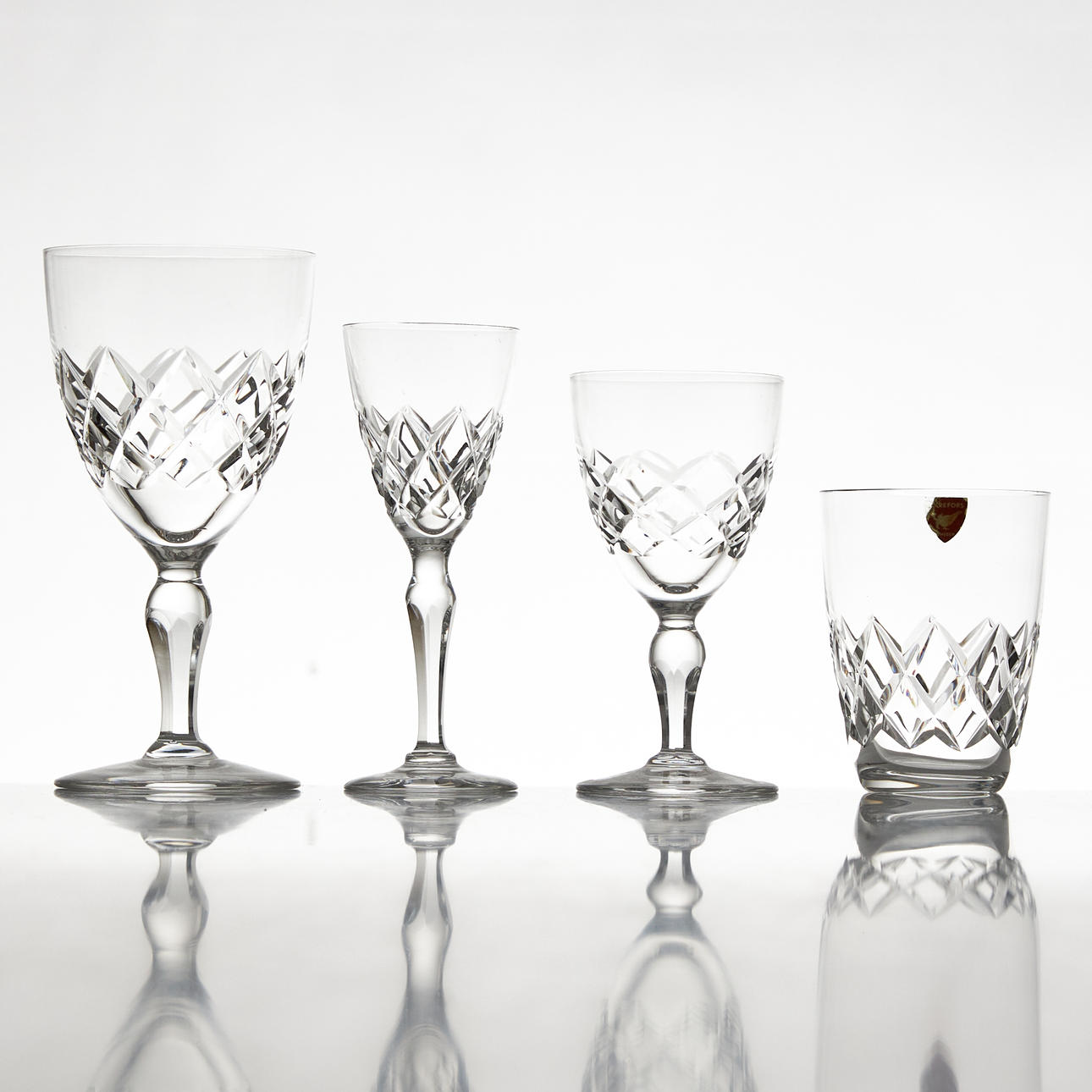 GLASSERVIS, 42 delar, "Karolina", Orrefors.