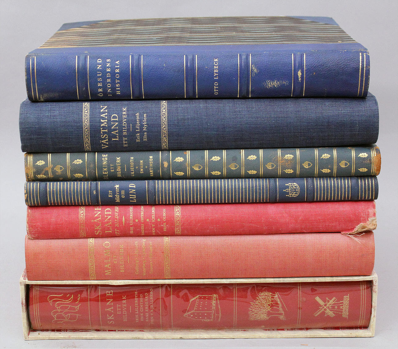 PARTI LANDSKAPSBÖCKER (7). Bl a Skåne, Blekinge, Västerland etc.