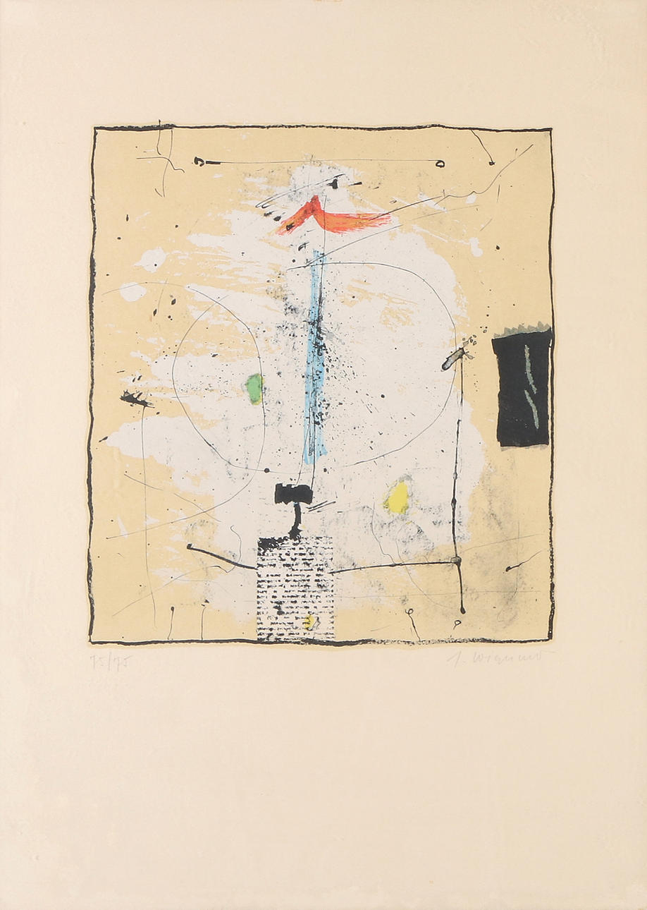 JAMES COIGNARD. Litografi, 75/75. Komposition. Signerad.