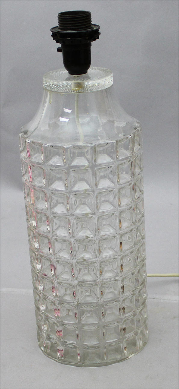 LAMPFOT i glas. Troligen Orrefors. 1960-tal.