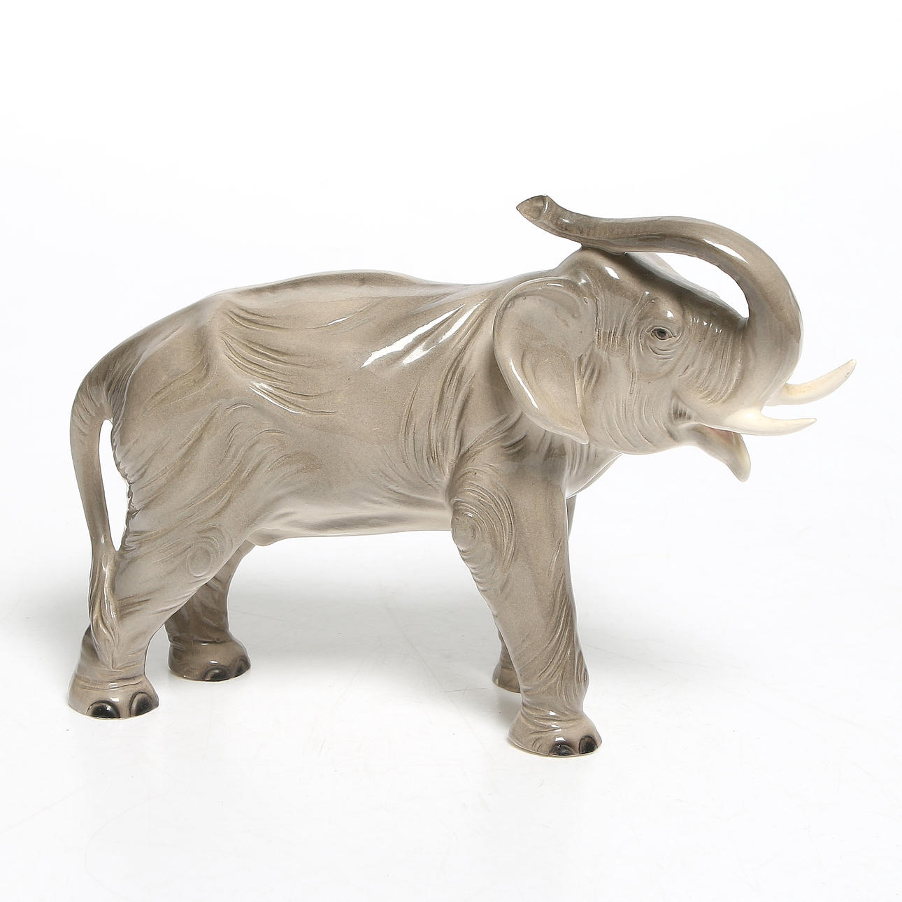 FIGURIN, porslin, elefant, Carl Sheidig, Gräfental, Tyskland, 1900-tal.