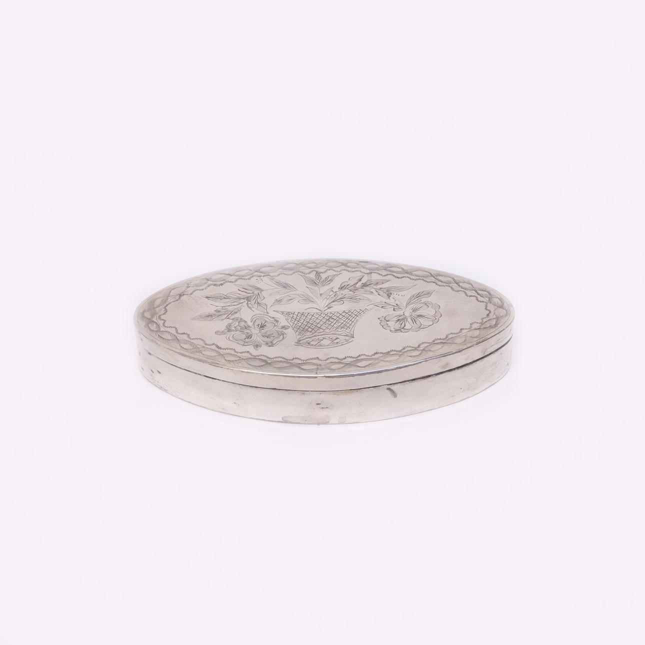 ANDERS JOHAN LIGNELL. SNUSDOSA, SILVER.