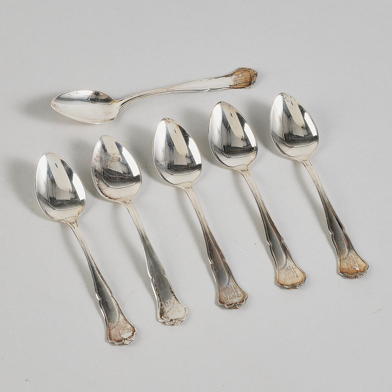 Kaffeskedar, 6 st, silver, vikt75 gr ca.
