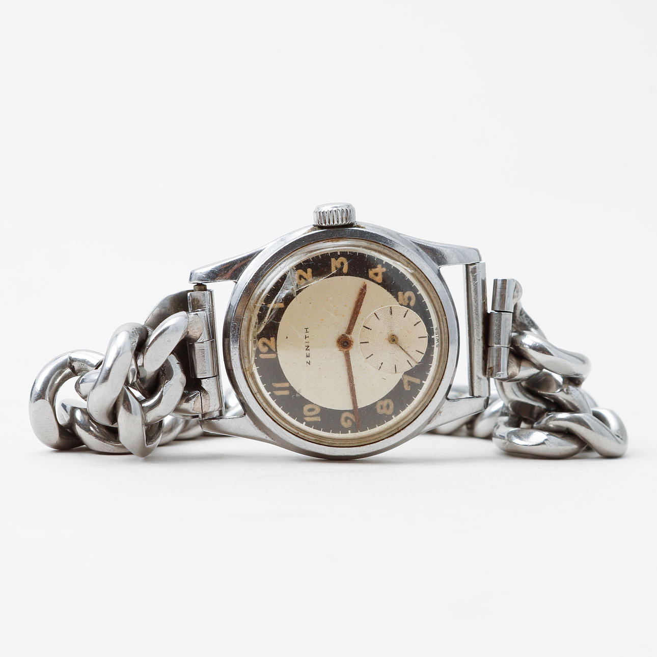 ARMBANDSUR, Zenith, stål, manuell, 1950-tal.