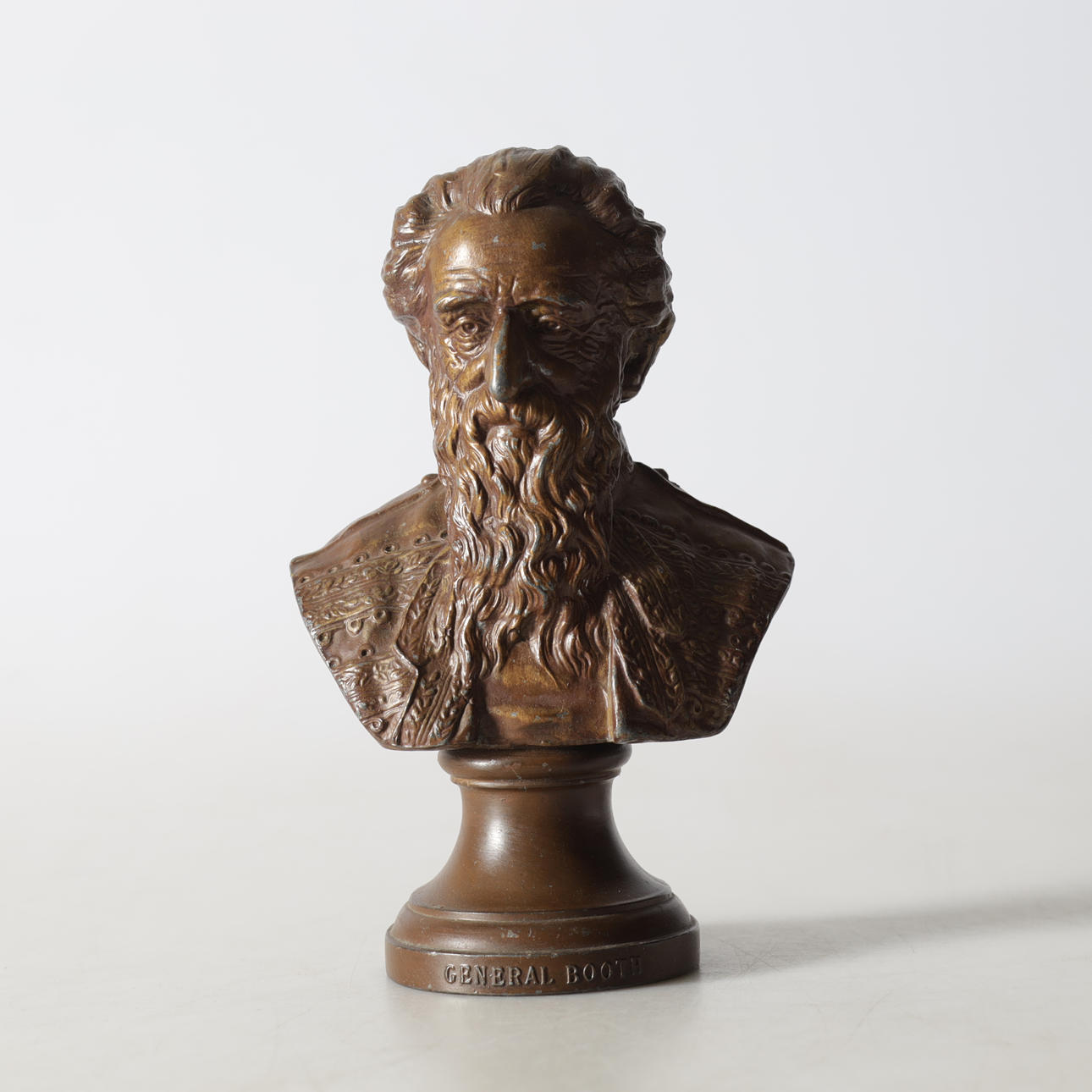 SKULPTUR, patinerad metall, General Booth.