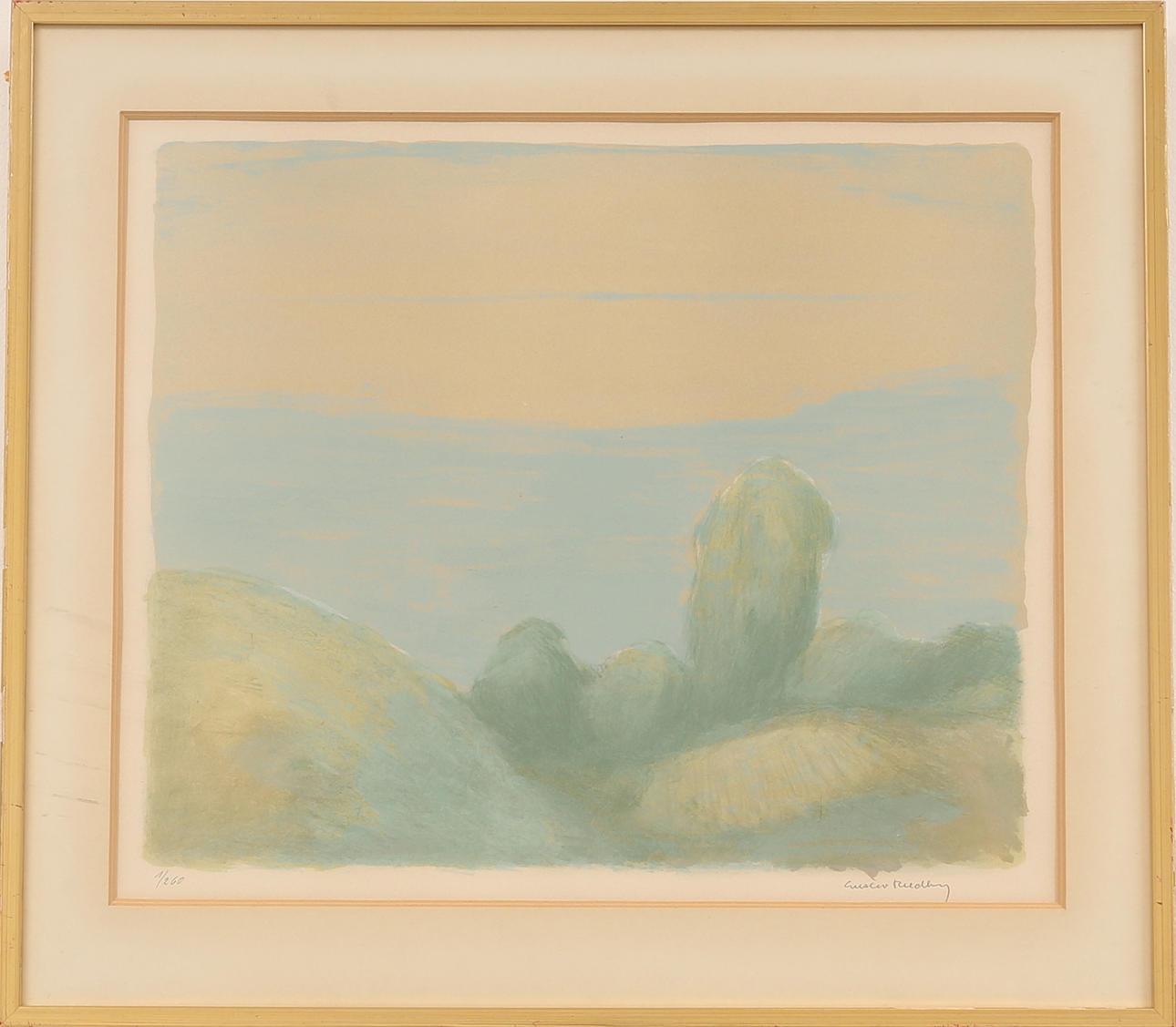 GUSTAV RUDBERG. Färglitografi, signerad och numrerad 1/260.