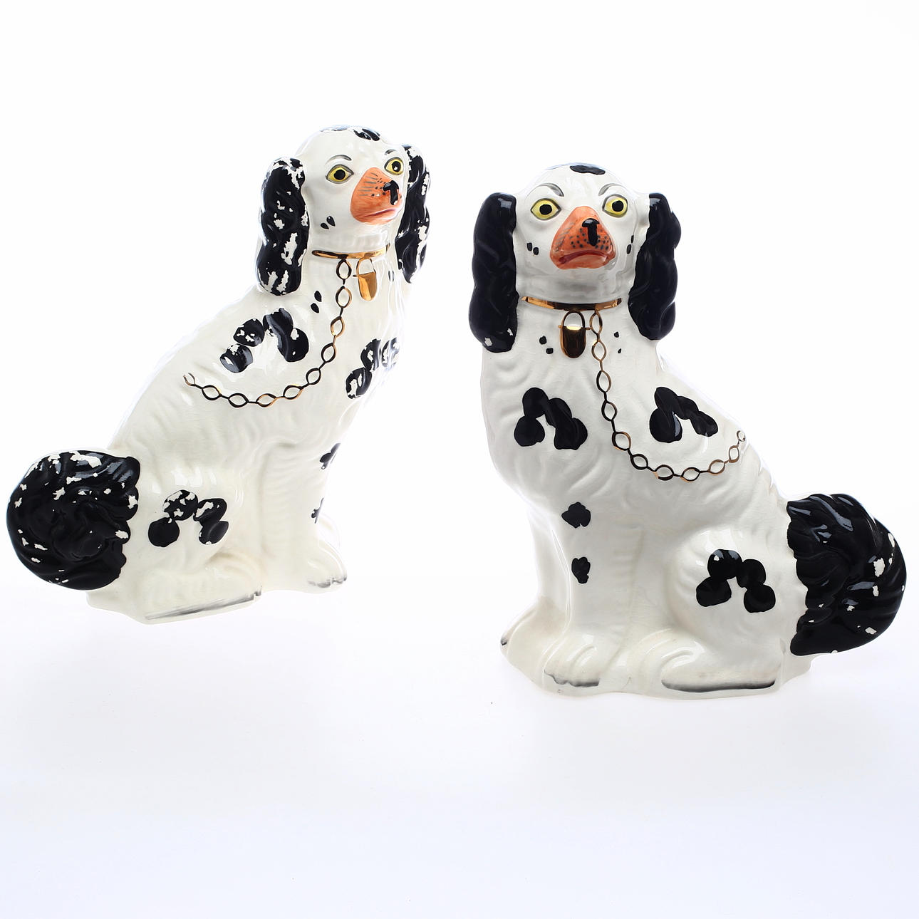 FÖNSTERHUNDAR, 1 par, porslin, England 1900-tal.