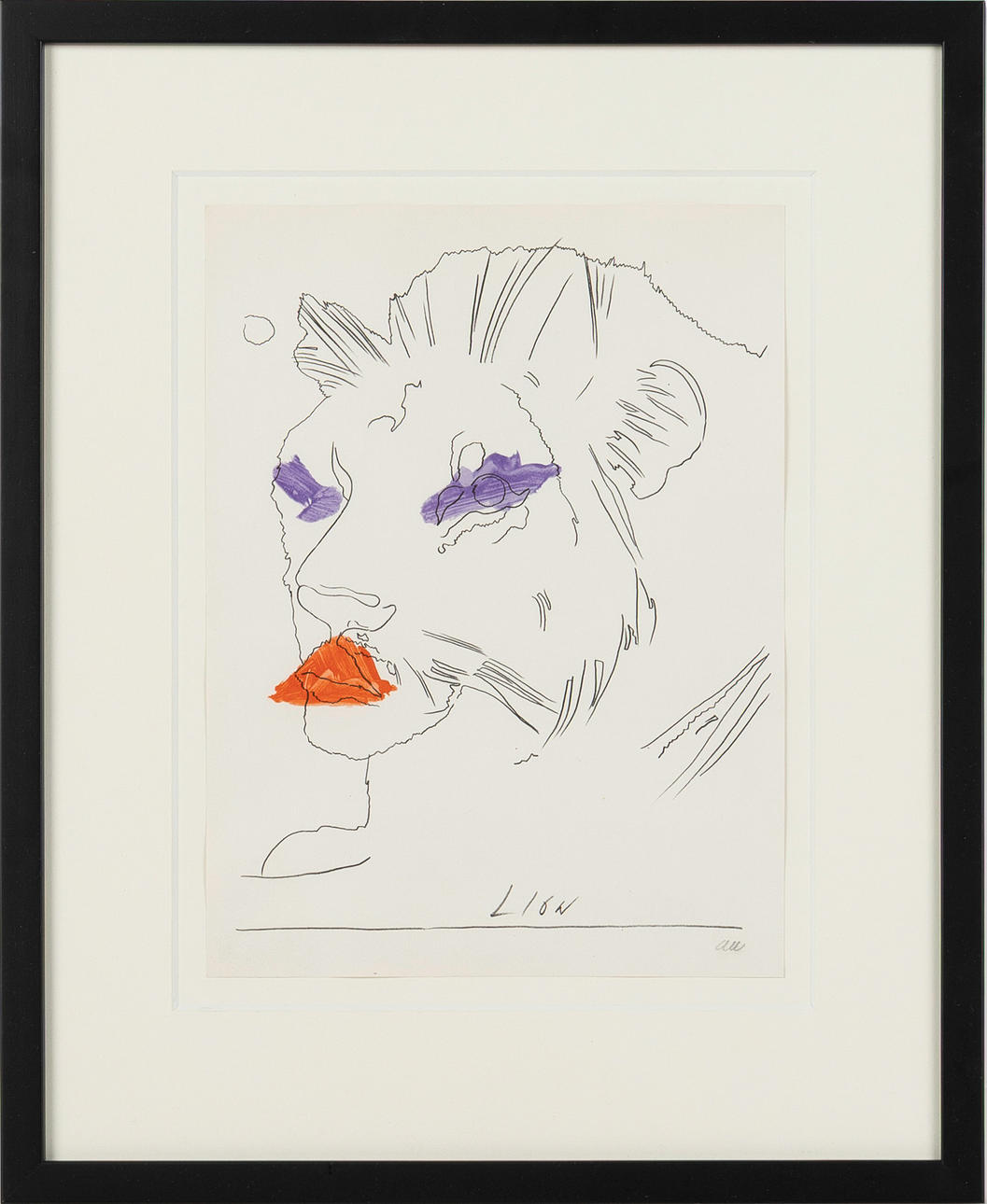 ANDY WARHOL. "Lion", Offset litografi.